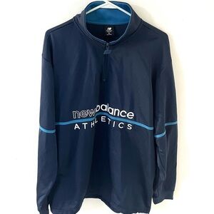 New Balance Navy Blue Athletic Quarter-Zip Pullover, Size: XL